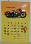 26192 Blechschild Automobilia Harley Kalender (20x30cm) Nitsche