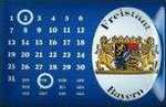 25482 Blechschild Geographie Bayern Kalender (30x20cm) Nitsche