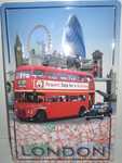 25528 Blechschild Geographie London Bus (20x30cm) Nitsche