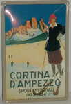 26369 Blechschild Geographie Cortina D Ampezzo  (20x30cm) Nitsche