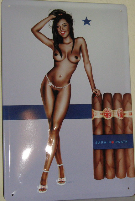 26985 Blechschild Vamp Sarah Stern Cigar (20x30cm) Nitsche