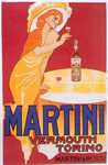 25881 Blechschild Getraenke alkoholisch Martini Vermouth rot (40x60cm) Nitsche