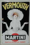 26230 Blechschild Getraenke alkoholisch Martini Vermouth weiss (20x30cm) Nitsche