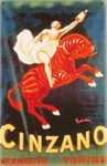 26823 Blechschild Getraenke alkoholisch Cinzano Pferd (20x30cm) Nitsche
