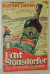 26833 Blechschild Getraenke alkoholisch Echt Stonsdorfer rot (20x30cm) Nitsche