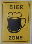 26970 Blechschild Getraenke Bier Zone (20x30cm) Nitsche