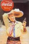 25611 Blechschild Getraenke Coca Cola Cowboy (40x60cm) Nitsche