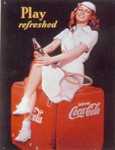25626 Blechschild Getraenke Coca Cola Lady Tennis (20x30cm) Nitsche