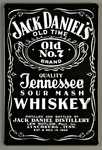 26140 Blechschild Getraenke Whisky Jack Daniels schwarz (20x30cm) Nitsche