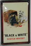 26414 Blechschild Getraenke Whisky Black White Hunde (20x30cm) Nitsche