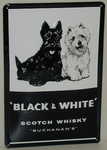 26498 Blechschild Getraenke Whisky Black White schwarz (20x30cm) Nitsche