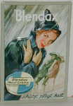 26244 Blechschild Koerperpflege Kleidung Blendax Frau im Regen (20x30cm) Nitsche