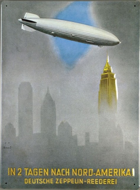 25786 Blechschild Luftfahrt Zeppelin (30x40cm) Nitsche