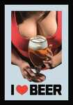 18144 Spiegelbild Sexy Woman Love Beer (20x30cm) Nitsche
