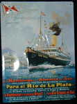25787 Blechschild Schiffe Rio de la Plata (30x40cm) Nitsche
