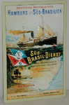 26434 Blechschild Schiffe Hamburg Sued Brasilien (20x30cm) Nitsche
